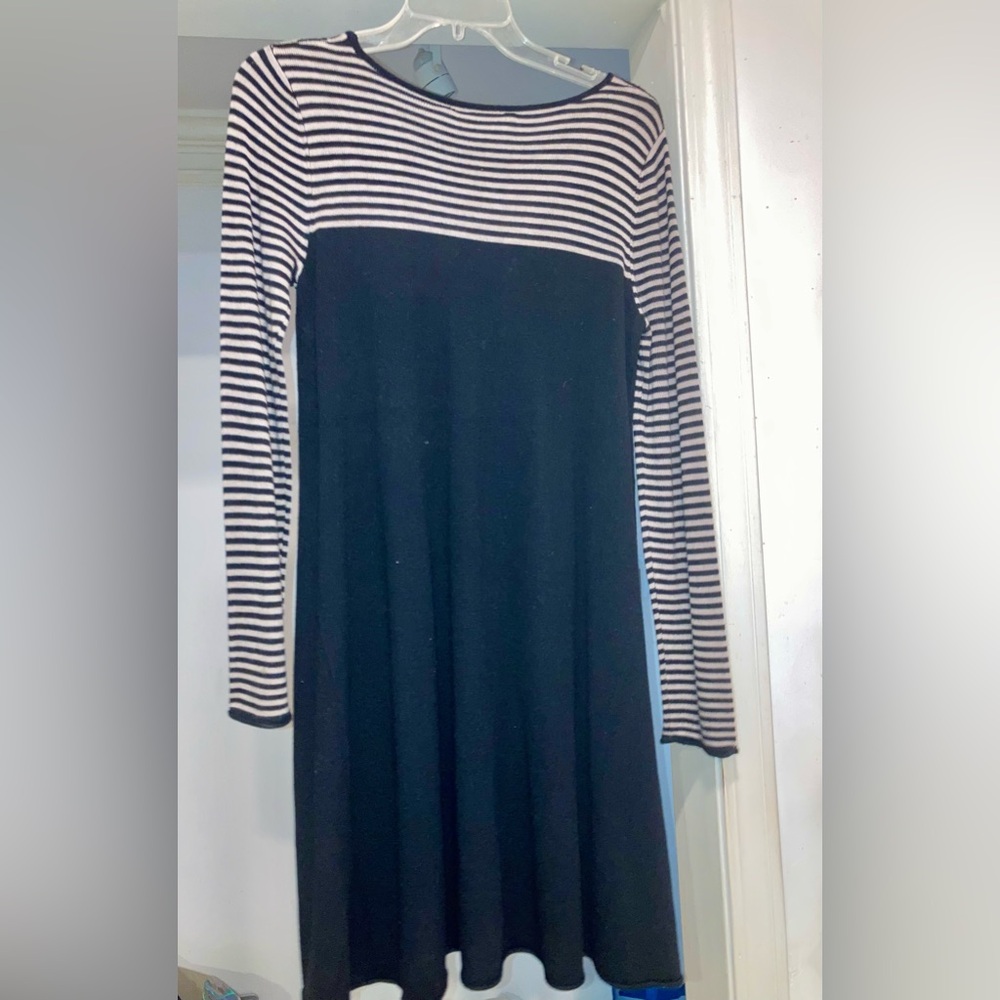 Artisan NY Knit Dress Black and Tan MED - NWT
